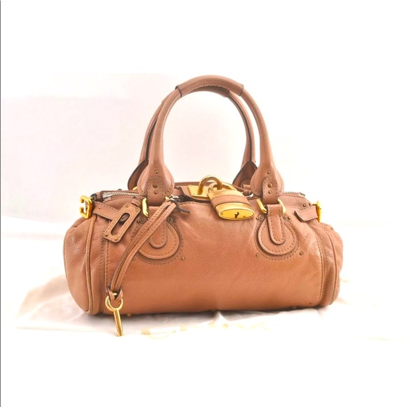 Authentic Chloe Paddington Handbag Leather Pink - Picture 1 of 11